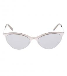 Philipp Plein Silver Glitter Mirror Sunglasses