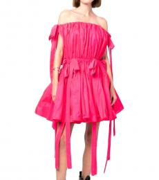 Alexander McQueen Pink Off Shoulder Dress