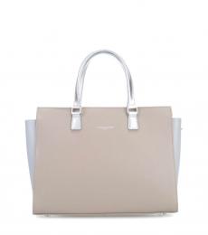 Lancaster Paris Light Grey Tricolor Medium Satchel