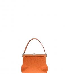 Dolce & Gabbana Orange Brocade Small Shoulder Bag