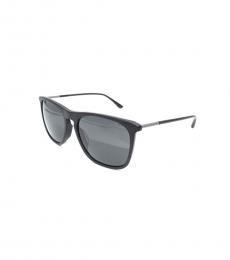 Giorgio Armani Matte Black Square Sunglasses