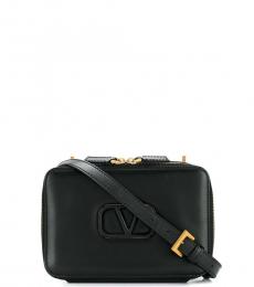 Valentino Garavani Black V Sling Medium Crossbody