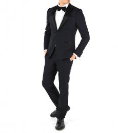Ermenegildo Zegna Navy Blue Wool Single Breasted Suit