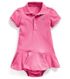 Ralph Lauren Baby Girls Pink Pique Polo Dress