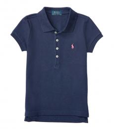Ralph Lauren Little Girls French Navy Polo