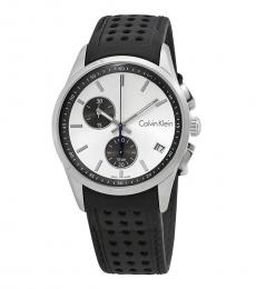 Calvin Klein Black Chronograph Silver Dial Watch