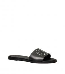 Tory Burch Perfect Black Silver Ines Flats