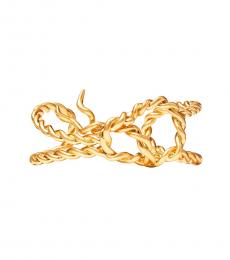 Tory Burch Rolled Brass Torsade Cuff Bracelet