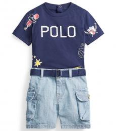 Ralph Lauren 2 PieceT-Shirt/Shorts Set (Baby Boys)