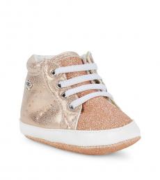 Juicy Couture Baby Girls Rose Gold Glitter Sneakers
