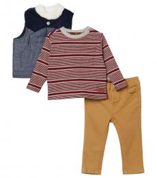 7 For All Mankind 3 Piece Vest/T-Shirt/Pants Set (Baby Boys)