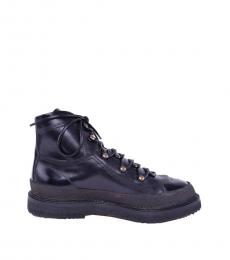 Dolce & Gabbana Black Hiking Leather Boots