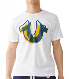 True Religion White Offset Horseshoe T-Shirt