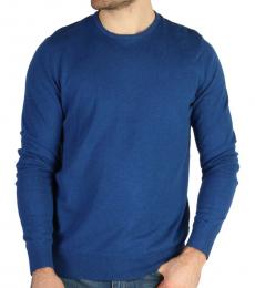 Calvin Klein Royal Blue Solid Crewneck Sweater