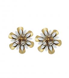Kate Spade Gold Flower Stud Earrings