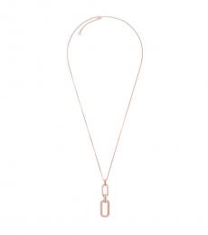 Rose Gold Link Pendant Necklace