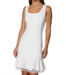 Betsey Johnson Vanilla Frosting Ruffled Mini Sheath Dress