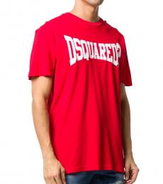 Red Logo-Print Cool Fit T-Shirt