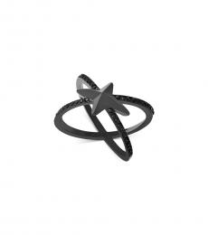 Michael Kors Black Jet Pave Starburst Ring