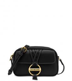 Love Moschino Black Logo Ring Small Crossbody Bag