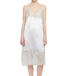 White Satin And Lace Dress