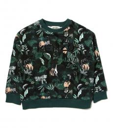 Little Boys Green Jungle Print Sweater