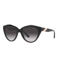 Emporio Armani Black Gray Cat Eye Sunglasses