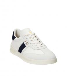 Ralph Lauren White Navy Logo Sneakers