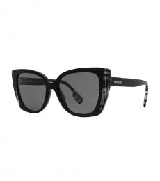 Burberry Black Meryl Polarized Butterfly Sunglasses