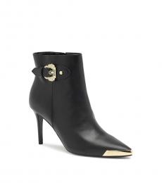 Versace Jeans Couture Black Leather Ankle Boots