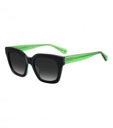 Kate Spade Black Green Square Sunglasses
