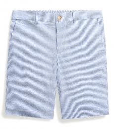 Ralph Lauren Boys White/Provincetown Blue Seersucker Shorts