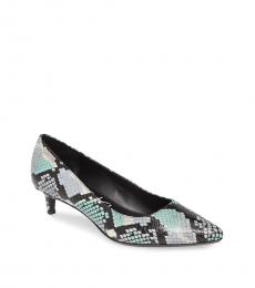 Calvin Klein Blue Green Snake Print Gabrianna Heels