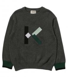 Kenzo Little Boys Charcoal Classic Sweater