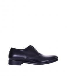 Dolce & Gabbana Black Plain Toe Lace Ups