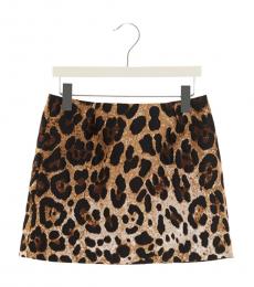 Girls Leopard Print Skirt
