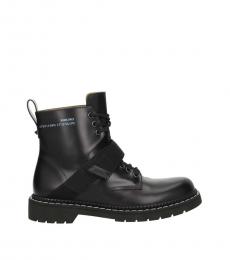 Valentino Garavani Black Ankle Leather Boots