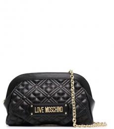 Love Moschino Black Quilted Medium Crossbody Bag