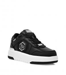 Philipp Plein Black Lace Up Sneakers
