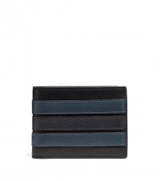 Coach Black-Midnight Navy 3-IN-1 Varsity Stripe Wallet