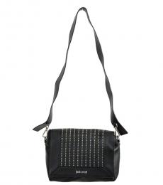 Black Embellished Medium Crossbody Bag