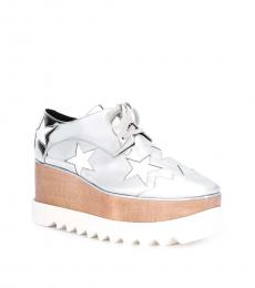 Stella McCartney Silver Elyse Wedges Sneakers