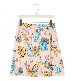 Moschino Little Girls All-over Print Skirt