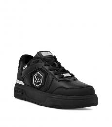 Philipp Plein Black Lace Up Sneakers