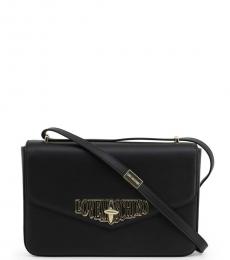 Love Moschino Black Turnlock Medium Shoulder Bag
