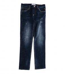 Philipp Plein Boys Blue Regular Fit Jeans