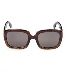 Christian Dior Black Printed Square Sunglasses