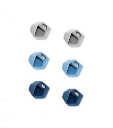 Blue 3 Pc Stud Earrings