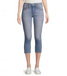 True Religion Light Blue Skinny-Fit Cropped Jeans