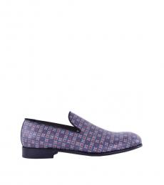 Blue Printed Loafers